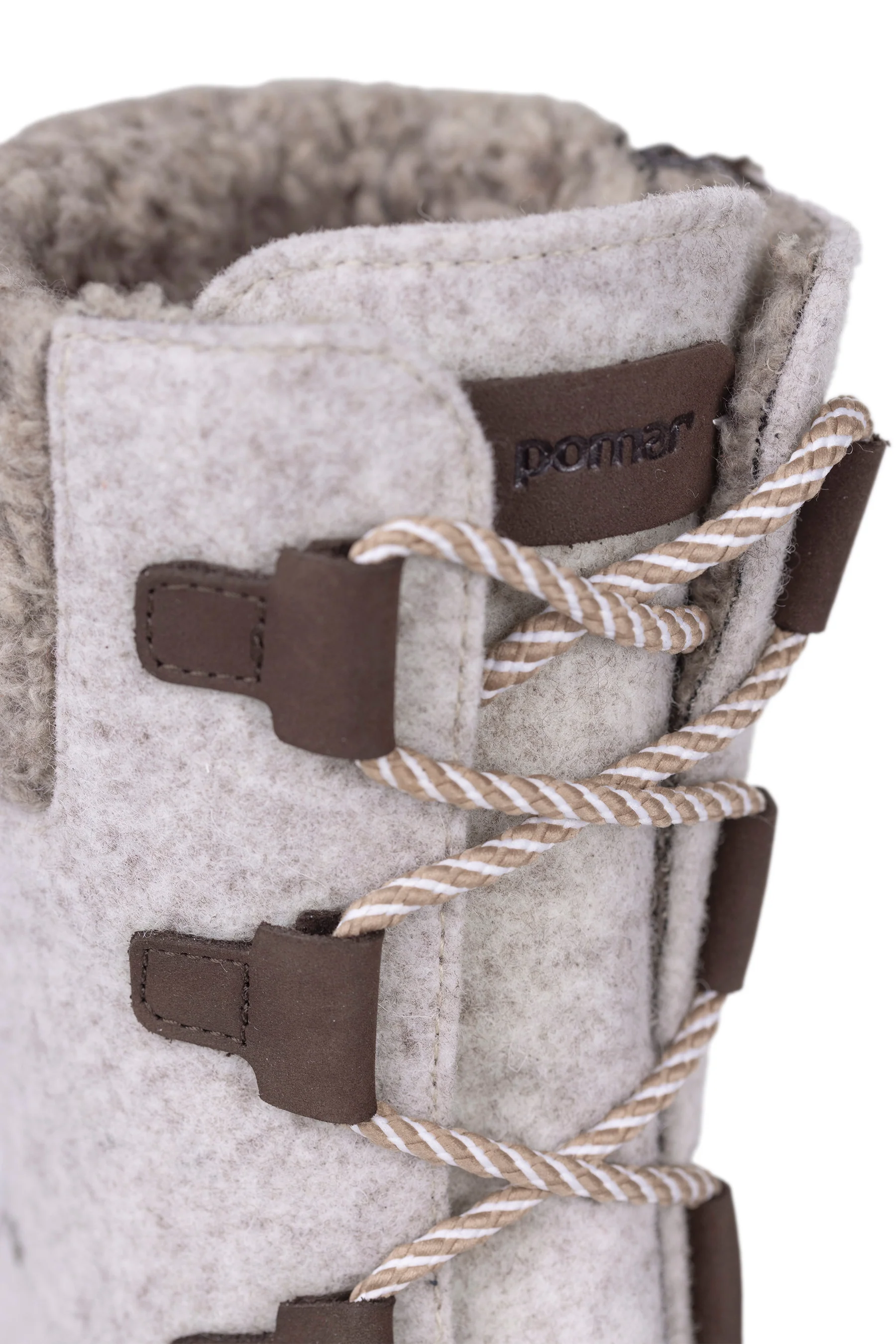 Pomar zimowe buty Reki GTX (buty filcowe, wodoodporne, szerokie, ekstremalnie ciepłe) jasnoszare damskie