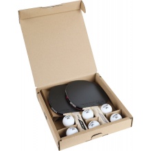 Zestaw rakiet do tenisa stołowego Butterfly Timo Boll - 2 rakiety z certyfikowaną przez ITTF powłoką Pan Asia, gąbka 1,5 mm + 6 piłek