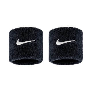 Nike opaska na nadgarstek Swoosh Classic (mieszanka bawełny) 2025 czarna - 2 sztuki
