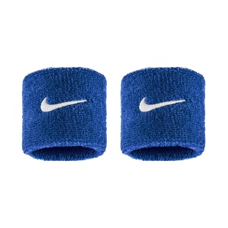 Nike opaska na nadgarstek Swoosh Classic (mieszanka bawełny) 2025 niebieska królewska - 2 sztuki