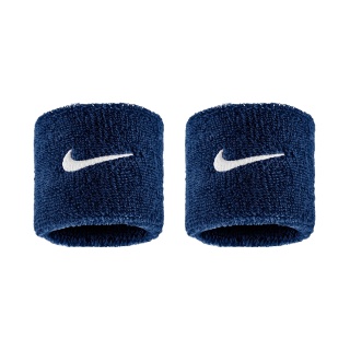 Nike opaska na nadgarstek Swoosh Classic (mieszanka bawełny) 2025 granatowa - 2 sztuki