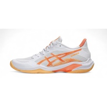 Asics buty halowe Blade FF 2 (buty do squasha i badmintona) 2025 białe/pomarańczowe damskie