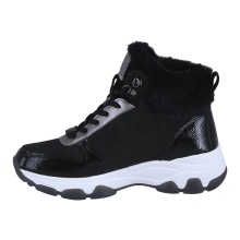 Botki zimowe Bagatt D31-ANX51-5755 (ocieplane) czarne/metaliczne damskie