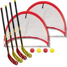 Zestaw Bandito Funhockey Maxi (Floorball) Pop Up Bramka (4x kije, 4x piłki, 2x bramka Maxi)