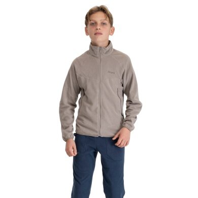 Kurtka polarowa Bergans Junior Fleece Midlayer (ciepła) taupebrązowa dla dzieci