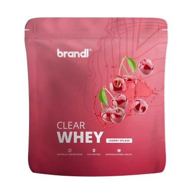 Brandl Protein Proszek Clear Whey Isolate (orzeźwiający napój białkowy) Wiśnia 800g worek