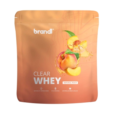 Brandl Protein Proszek Clear Whey Isolate (orzeźwiający napój białkowy) Brzoskwinia 800g worek