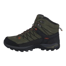 CMP Buty trekkingowe Rigel Mid Trekking WP (Trekking, wodoodporne) oliwkowo-zielone/pomarańczowe męskie