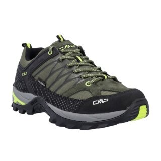 CMP Buty trekkingowe Rigel Low WP (wodoodporne) ciemnozielone/czarne/fluorescencyjnie żółte męskie