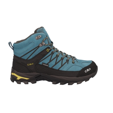 CMP Buty trekkingowe Rigel Mid Trekking WP (Trekking, wodoodporne) niebiesko/czarno/złote męskie