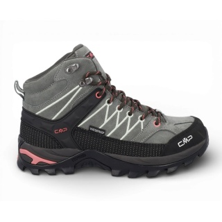 CMP Buty trekkingowe Rigel Mid WP (Trekking, wodoodporne) avocado/koral dla kobiet