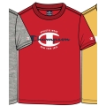Champion T-shirt rekreacyjne (bawełna) Crew Graphic Print 2023 czerwony chłopcy