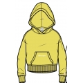 Champion Bluza z kapturem (Bawełniany Hoodie) mały nadruk żółty Dziewczynka