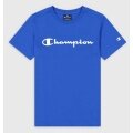 Champion T-shirt rekreacyjne (bawełna) Crew z logo 2023 niebieski królewski chłopcy