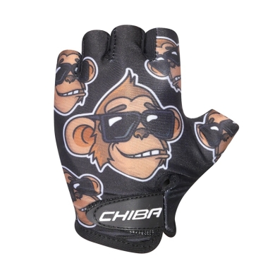 Rękawice rowerowe Chiba Cool Monkey czarne dla dzieci - 1 para