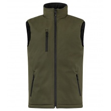 Clique Softshellowa kamizelka Padded Vest (czysta, pikowana kamizelka softshellowa) khaki/zielona męska