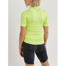 Craft Koszulka rowerowa Core Essence Jersey Tight Fit (optymalna swoboda ruchów) neonowy żółty Damska