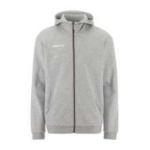 Craft Bluza z kapturem Community 2.0 Logo Full Zip Hoodie (Bawełna/Poliester) szary Mężczyźni