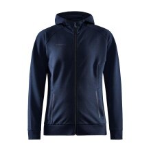 Craft Bluza z kapturem Core Soul Full Zip Hood (miękki materiał, z kieszeniami na zamek błyskawiczny) ciemnoniebieski Damska