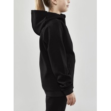 Craft Bluza z kapturem Core Soul Full Zip Hood (miękki materiał, z kieszeniami na zamek błyskawiczny) czarna dziecięca