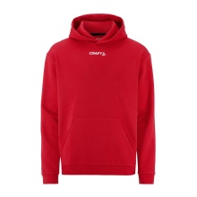 Craft Bluza z kapturem Community 2.0 Logo Hoodie (dopasowanie sportowe) czerwony mężczyźni