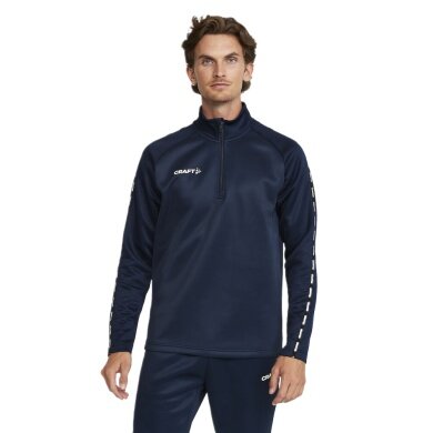 Craft Sportowa koszulka z długim rękawem Squad 2.0 Halfzip (ergonomiczny design, wysoka elastyczność) granatowa męska