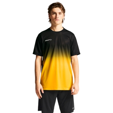 Koszulka sportowa Craft Evolve 2.0 Structured Graphic Jersey (elastyczny materiał) czarna/żółta męska