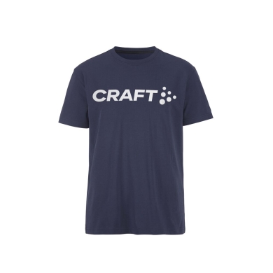 Koszulka sportowa Craft Community 2.0 Tee (logo, mieszanka bawełny) granatowa męska