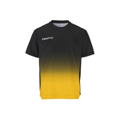 Koszulka sportowa Craft Evolve 2.0 Structured Graphic Jersey (elastyczny materiał) czarna/żółta dziecięca