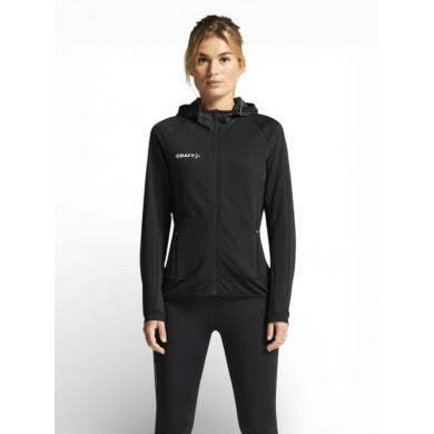 Kurtka treningowa Craft Extend Full Zip (z kieszeniami na zamek, elastyczny materiał) czarna damska