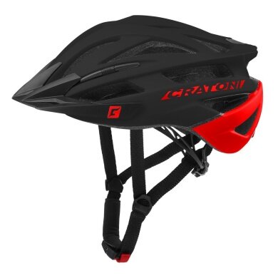 Kask rowerowy Cratoni Agravic matowy czarny/czerwony