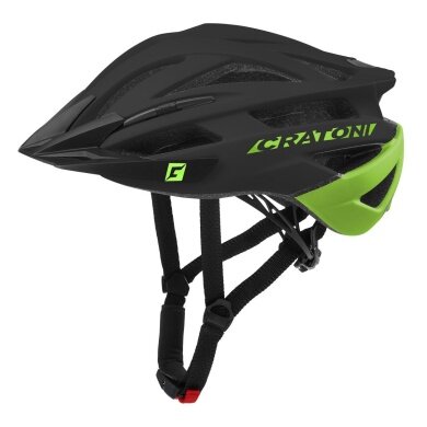 Kask rowerowy Cratoni Agravic matowy czarny/lime