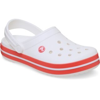 Klapki Crocs Crocband białe/czerwone