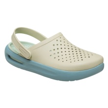 Klapki Crocs InMotion Clog (super miękkie, lekkie, wysoki komfort noszenia) beżowo-niebieskie - 1 para