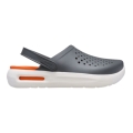 Klapki Crocs InMotion Clog (super miękkie, lekkie, wysoki komfort noszenia) szare/czerwone - 1 para