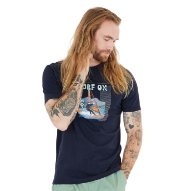 Cruz koszulka Freizeit Desmond (bawełna) niebieska męska