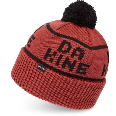 Dakine Czapka dziana (z pomponem) Palmer Beanie czerwono/czarna - 1 sztuka
