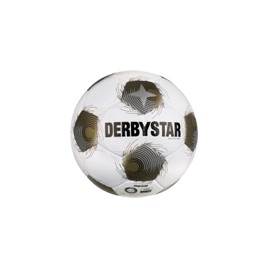 Piłka rekreacyjna Derbystar MINIball Brilliant v25 (Obwód: 47 cm) biało/złoto/srebrna - 1 sztuka