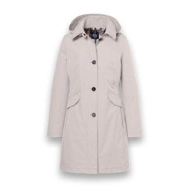 Kurtka przejściowa (parka) Lotus z kapturem piaskowo-brązowa damska