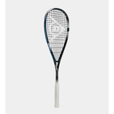 Dunlop Rakieta do squasha Sonic Core Evolution 120 (120g/z ciężarem gripu) czarna/biała/niebieska - naciągnięta -