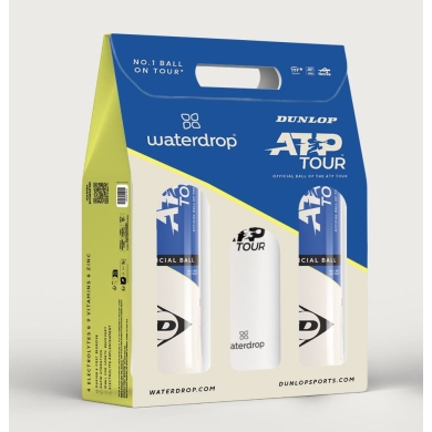 Dunlop Piłki tenisowe ATP Tour Waterdrop Promotion - oficjalna piłka meczowa na ATP Tour - puszka 2x4 szt.