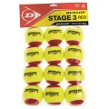 Dunlop piłki metodologiczne Stage 3 żółto/czerwone 12 sztuk w opakowaniu