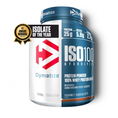 Dymatize Iso100 Hydrolyzowane Izolat Białka Proszek Gourmet Czekolada 2264g Puszka