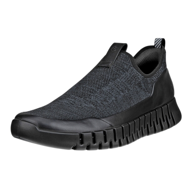 ECCO Sneaker Gruuv Easy-Slip (oddychający tekstyl) czarny mężczyźni