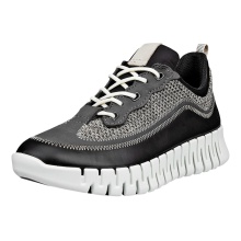 ECCO Sneaker Gruuv Lea (oddychający tekstyl) czarny damski