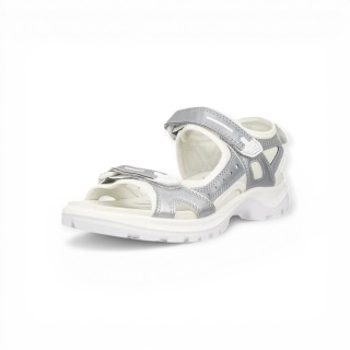 ECCO sandały Offroad 3S Reflective białe/srebrne damskie