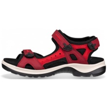 ECCO sandały Yucatan skórzane czerwono-czarne damskie