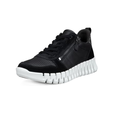 ECCO Sneaker Gruuv Zip Lace (skóra premium) czarny damski