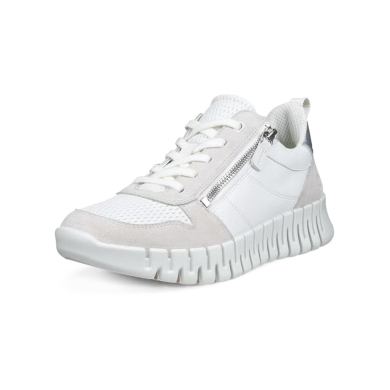 ECCO Sneaker Gruuv Zip Lace (skóra premium) białe damskie