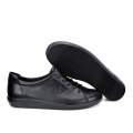 ECCO Sneaker Soft 2.0 Tie (lekka i elastyczna podeszwa) czarna damska